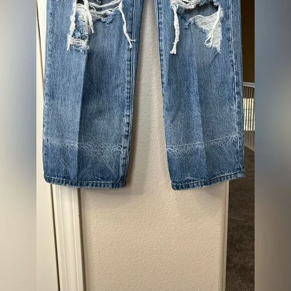 NWT Blank NYC The Baxter Ribcage Straight Leg Distressed Jeans Size 25 #224