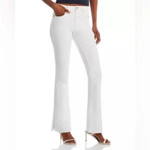 NWT BLANKNYC Cotton Blend High Rise Bootcut Slit Hem Jeans in Vodka Soda