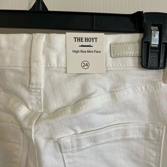 NWT BLANKNYC Cotton Blend High Rise Bootcut Slit Hem Jeans in Vodka Soda