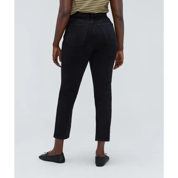 NWT Everlane The Original Curvy Cheeky Crop Jean Organic Cotton Black Size 30