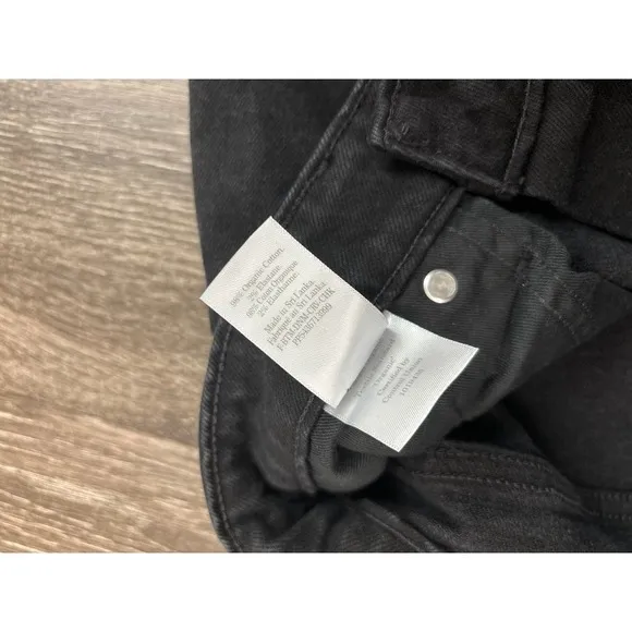 NWT Everlane The Original Curvy Cheeky Crop Jean Organic Cotton Black Size 30