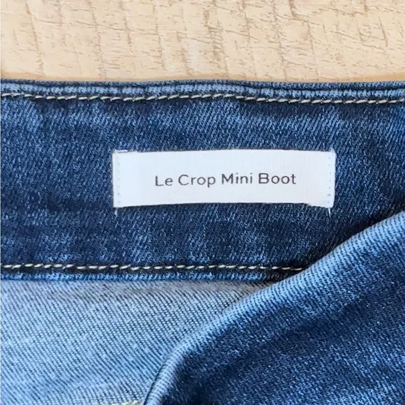 NWT Frame Le Crop Mini Boot Mid-rise Raw Hem Bootcut Jeans Size 32