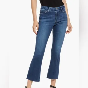 NWT Frame Le Crop Mini Boot Mid-rise Raw Hem Bootcut Jeans Size 32