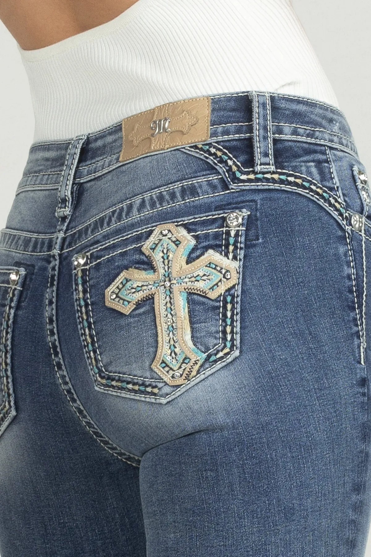 Ocean Blue Cross Denim