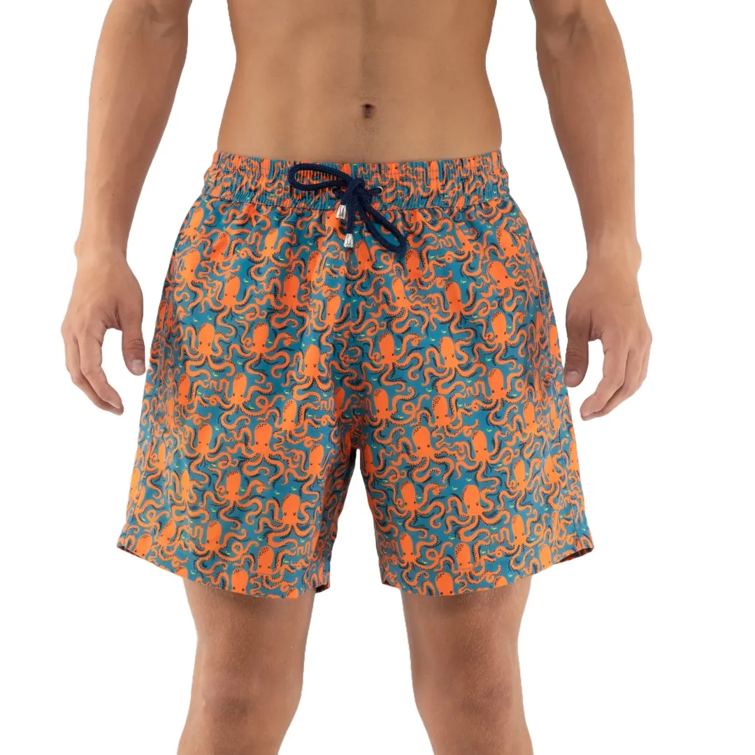 Octopus Pattern Board Shorts