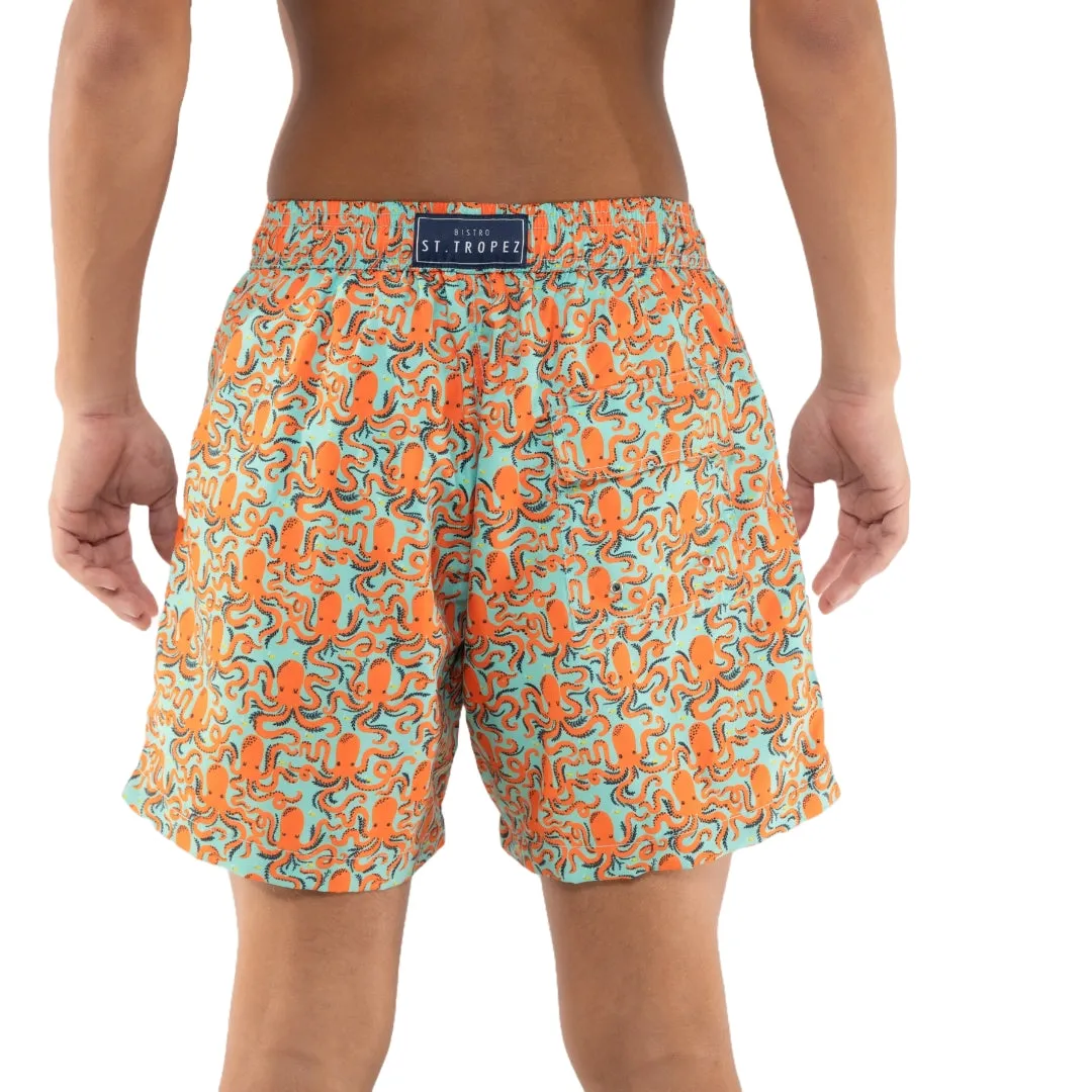 Octopus Pattern Board Shorts