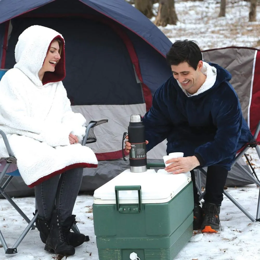 \One Size Extra Large Hood Soft Plush Blanket Outdoor/INDOOR Wool Hoodie