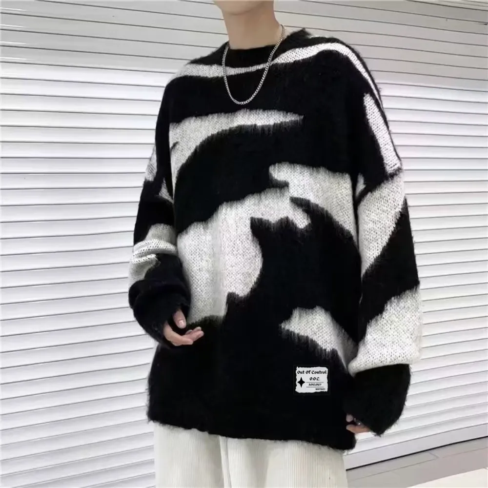 OOC' Irregular Striped Knitted Sweater