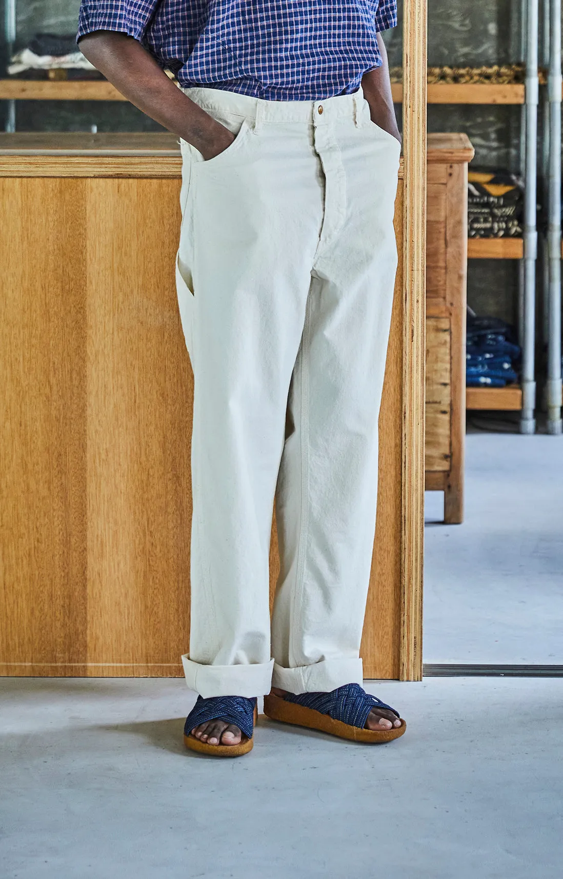 Original Napped Twill '60s Painter Pants - Ecru