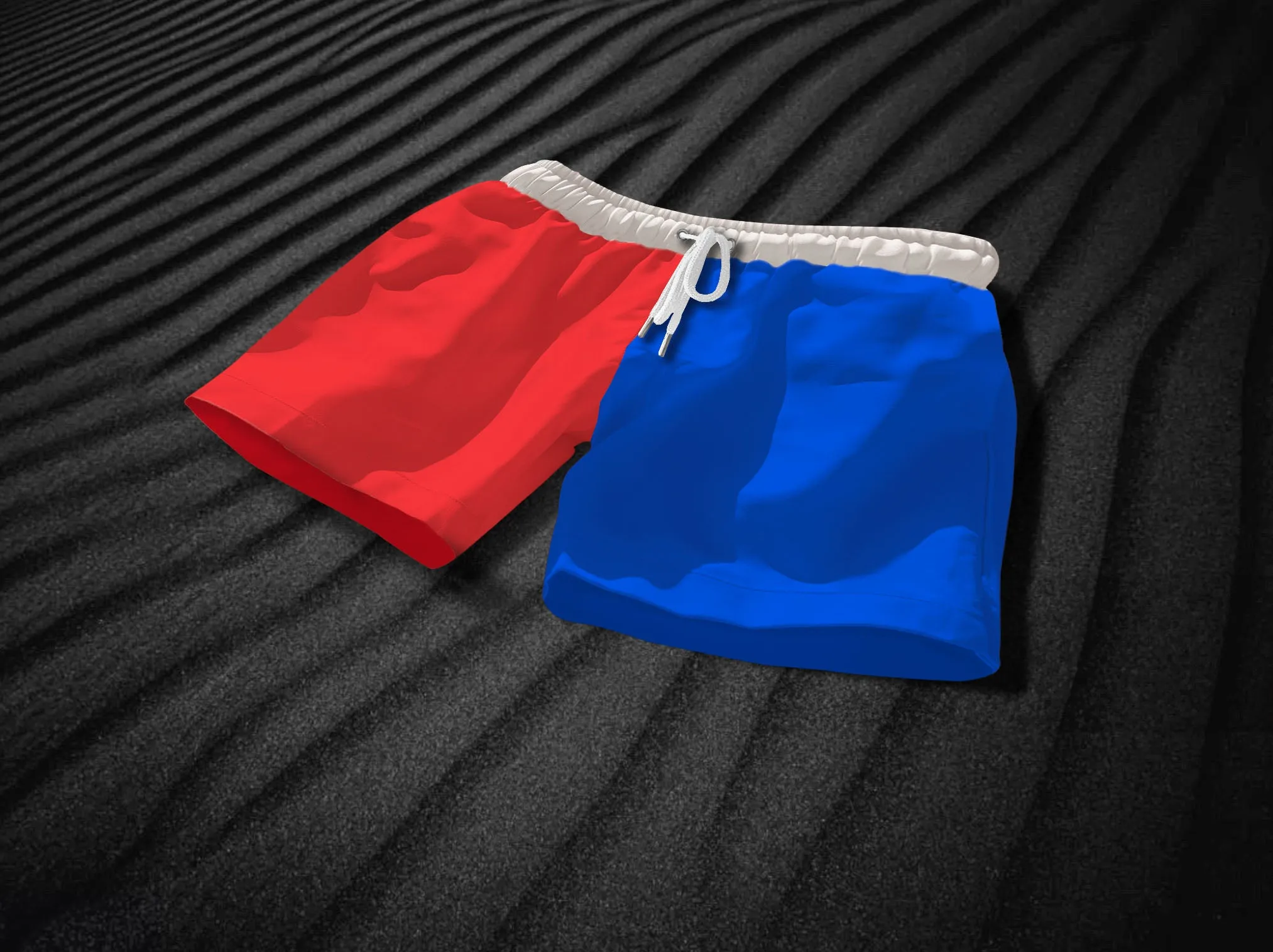 Outer Banks Red & Blue Swim Shorts