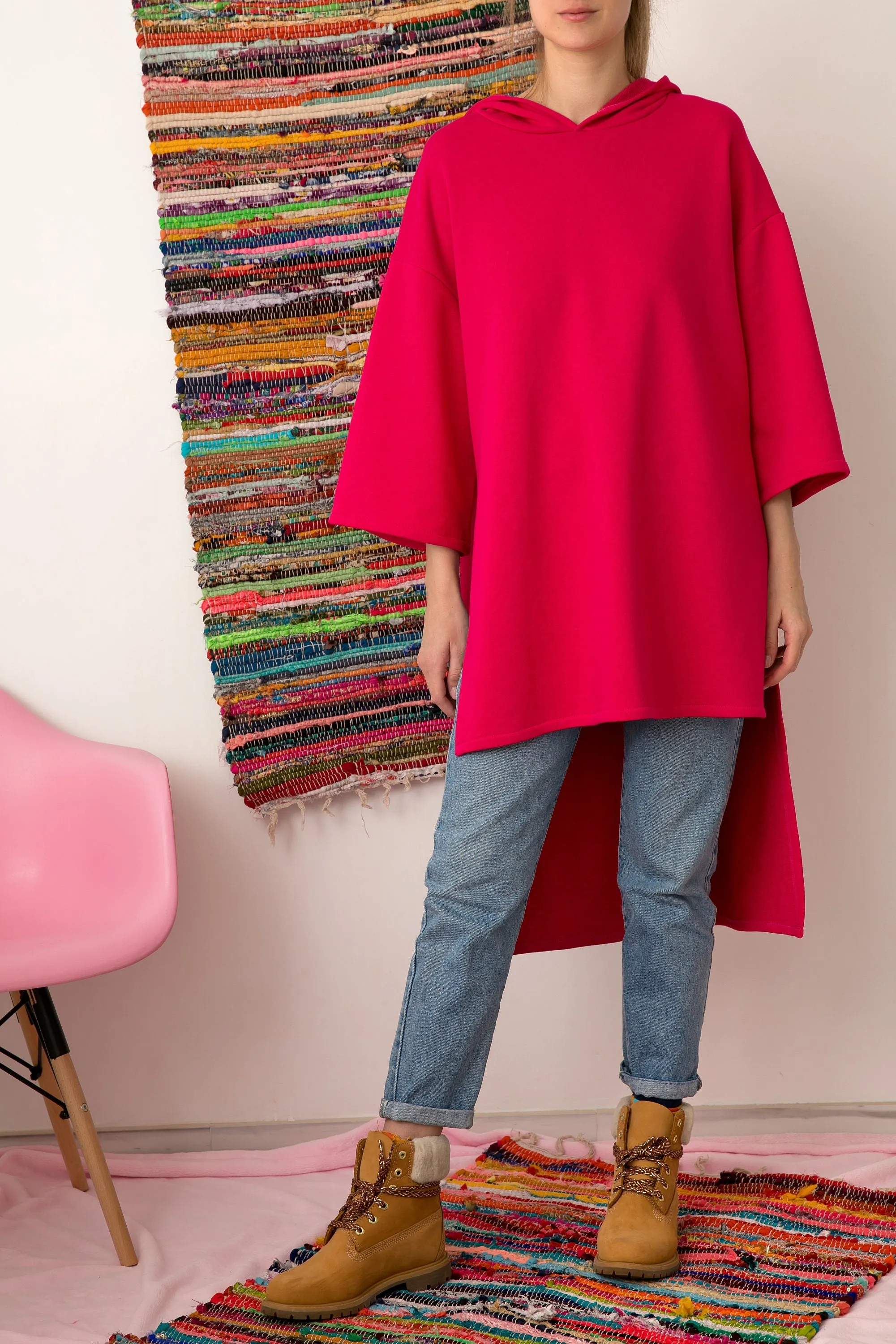 Oversized Hoodie, Raspberry Hoodie, Oversized Sweatshirt, Hoodie Women, Maxi Sweatshirt, Hooded Sweatshirt, Hoodie Sweater, Big Hood Hoodie