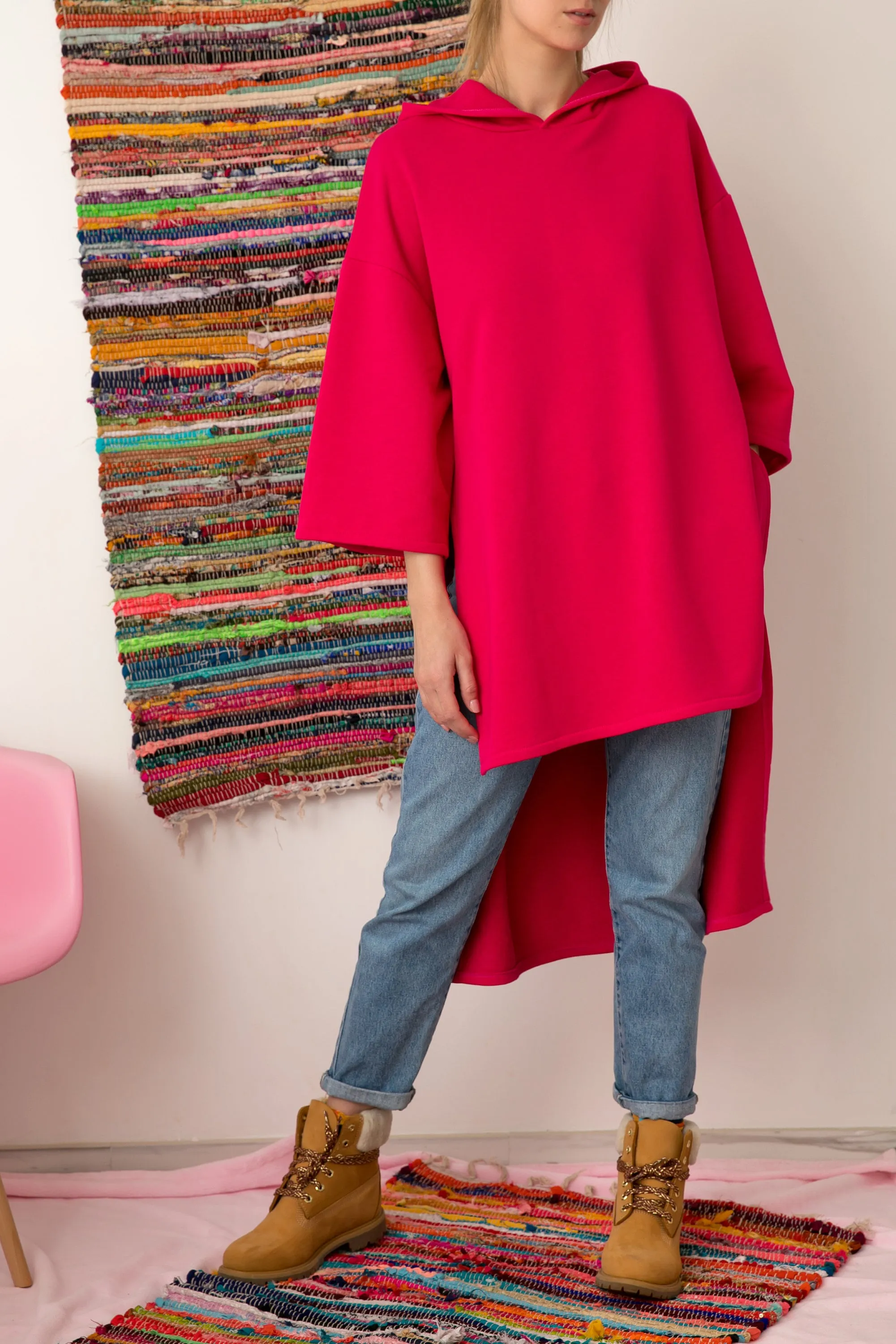 Oversized Hoodie, Raspberry Hoodie, Oversized Sweatshirt, Hoodie Women, Maxi Sweatshirt, Hooded Sweatshirt, Hoodie Sweater, Big Hood Hoodie