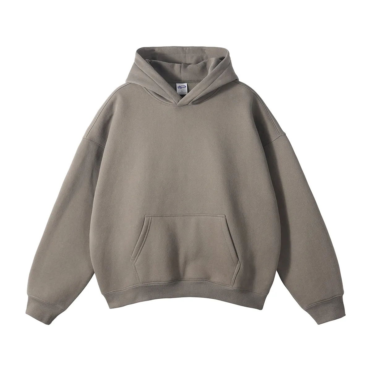 Oversized Plush Lining Plain Hoodie