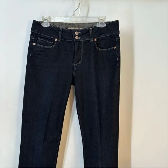 Paige Size 30 Hidden Hills Like New Bootcut, Dark Wash Mid-Rise, Stretch Jeans