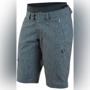 Pearl iZUMi Women's Launch Shorts in Blue Steel Parquet Small Herringbone
