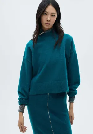 Perkins neck knitted sweater - Green