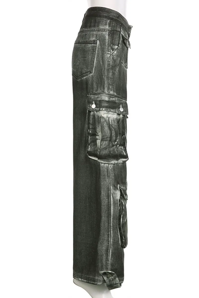 PI736 Tie Dye Denim Jeans