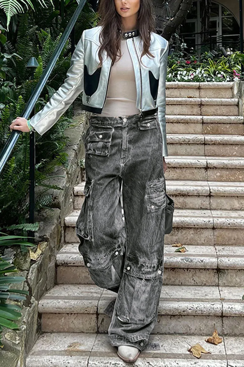 PI736 Tie Dye Denim Jeans