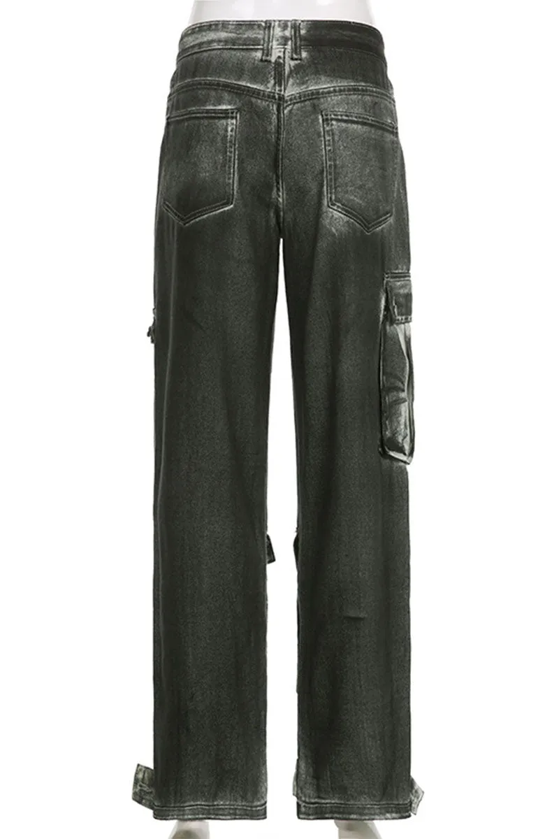 PI736 Tie Dye Denim Jeans