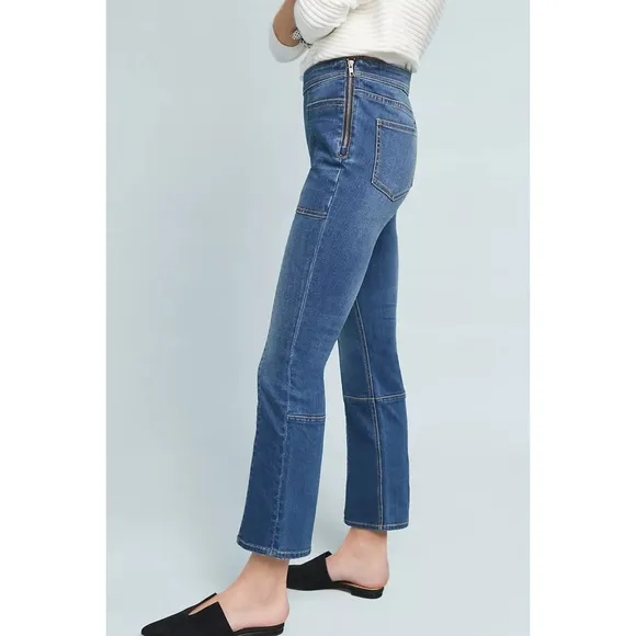Pilcro and the Letterpress Anthropologie Utility High-Rise Cropped Bootcut Jeans