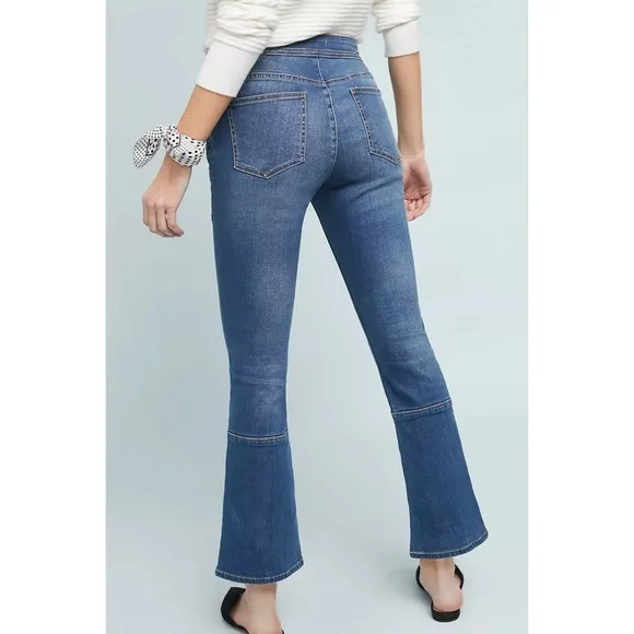 Pilcro and the Letterpress Anthropologie Utility High-Rise Cropped Bootcut Jeans