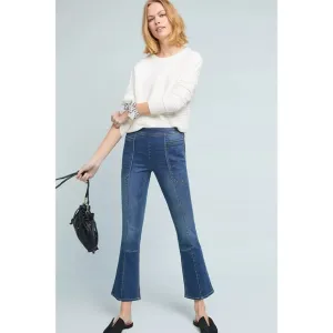 Pilcro and the Letterpress Anthropologie Utility High-Rise Cropped Bootcut Jeans