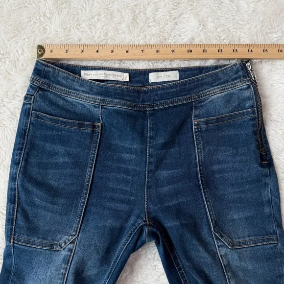 Pilcro and the Letterpress Anthropologie Utility High-Rise Cropped Bootcut Jeans