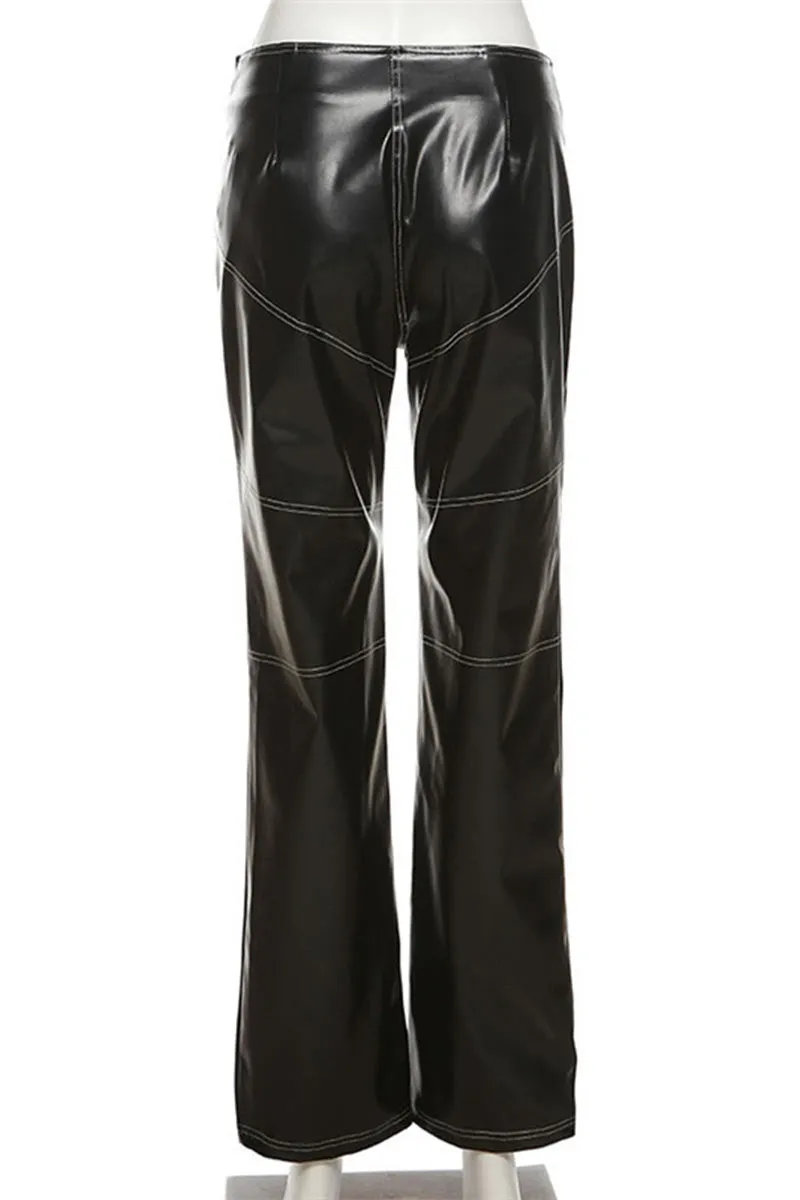 PJ0351 Vegan Leather Long Pants