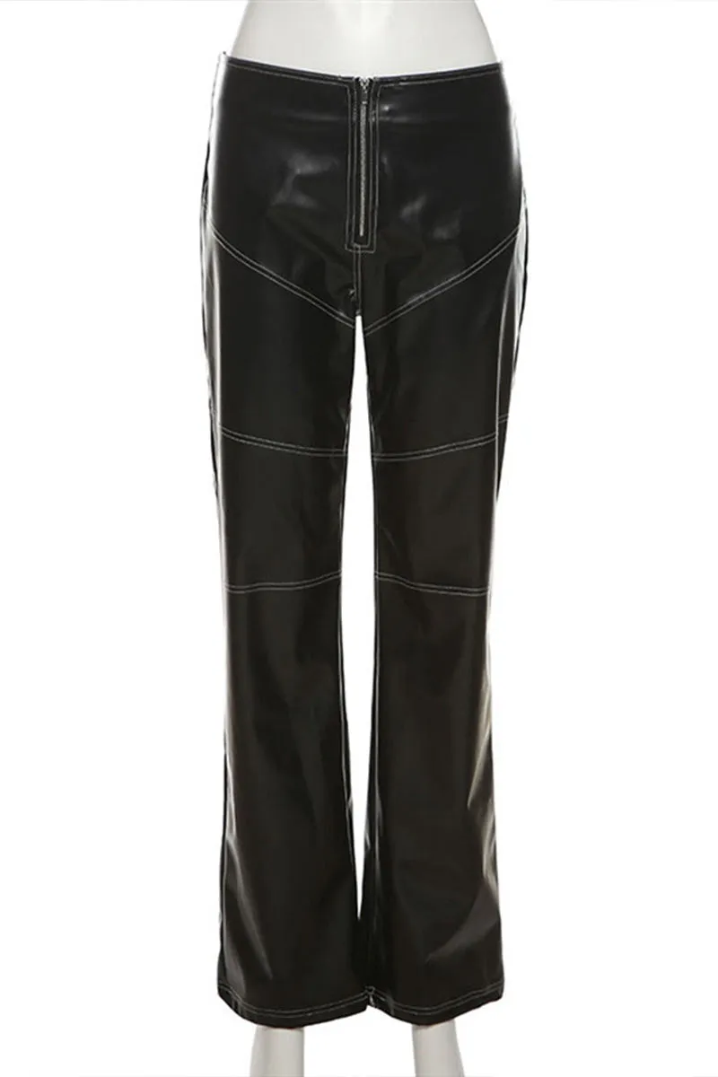 PJ0351 Vegan Leather Long Pants