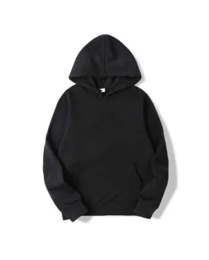 Plain Black Kangaroo Hoodie