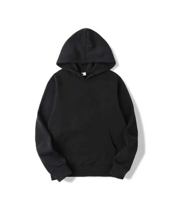 Plain Black Kangaroo Hoodie