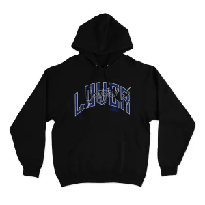 Plain Heart Hoodie (Black/Blue)