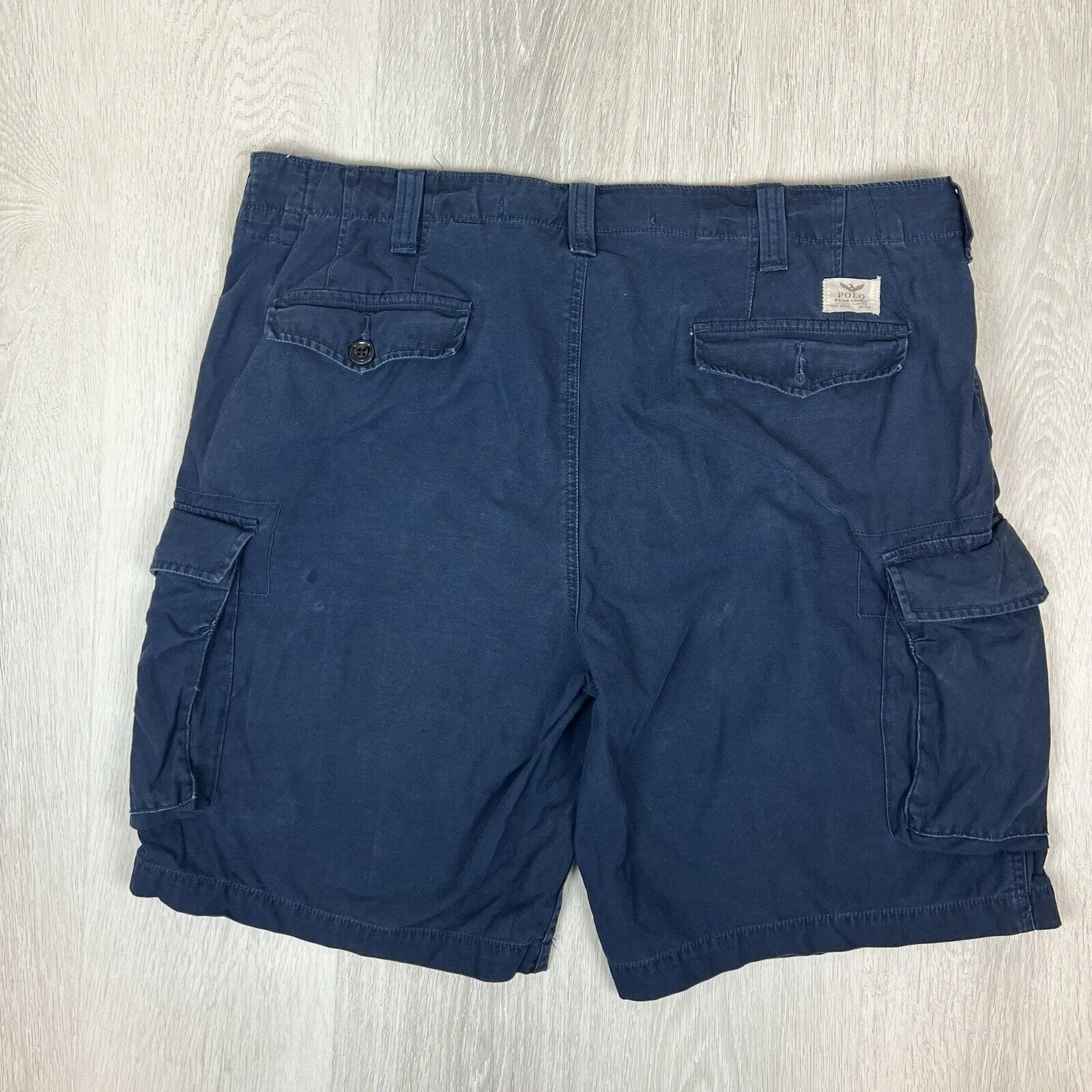 Polo Ralph Lauren Mens Classic Fit Navy Blue Cargo Shorts Size 40 Approx