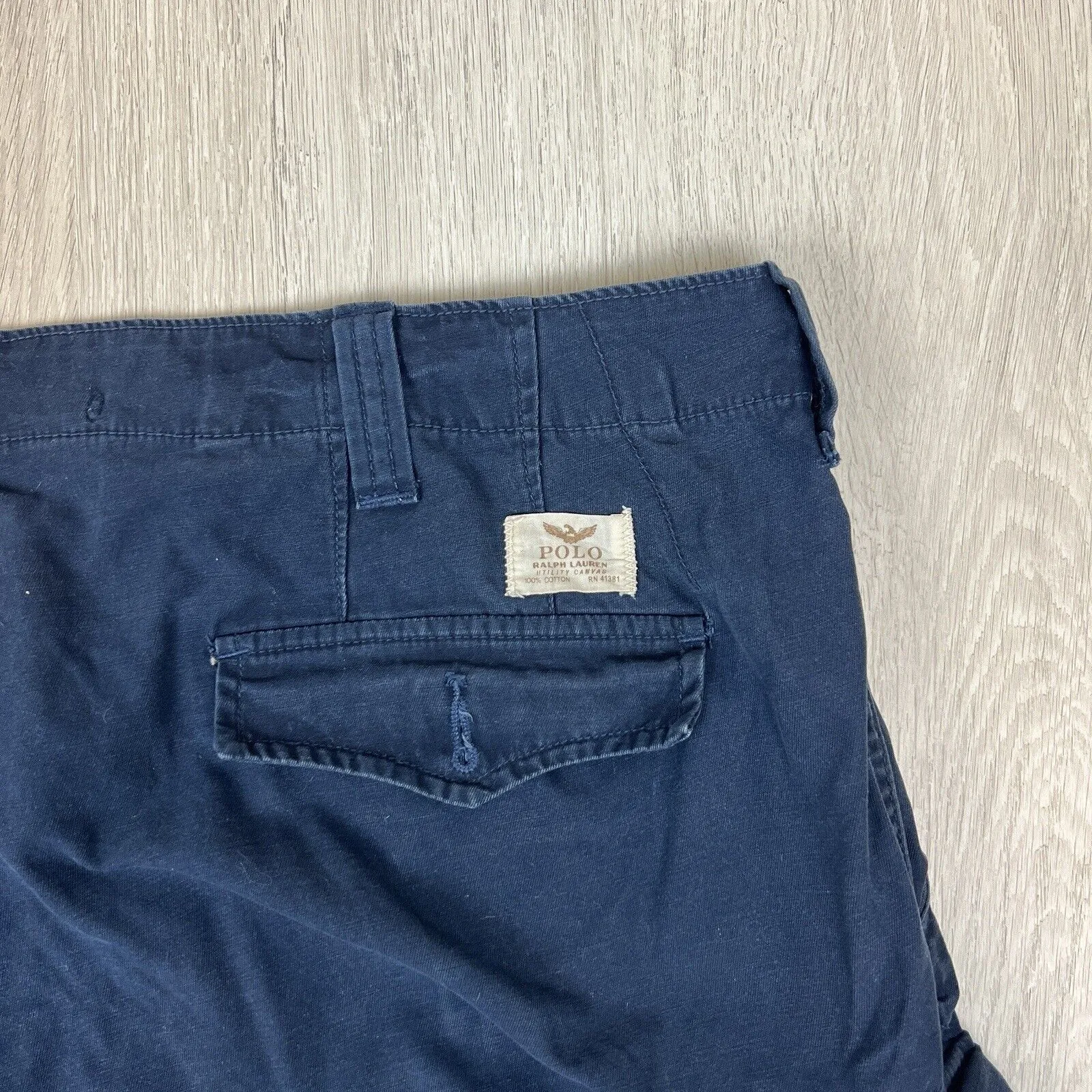 Polo Ralph Lauren Mens Classic Fit Navy Blue Cargo Shorts Size 40 Approx