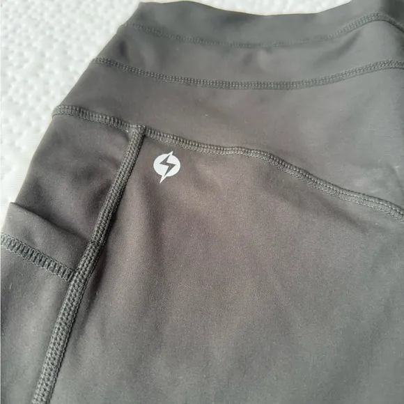 POPFLEX Olive Green High-Waisted Cargo Biker Shorts