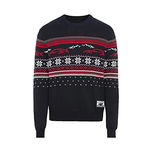 Porsche Unisex Christmas Sweater - Blue