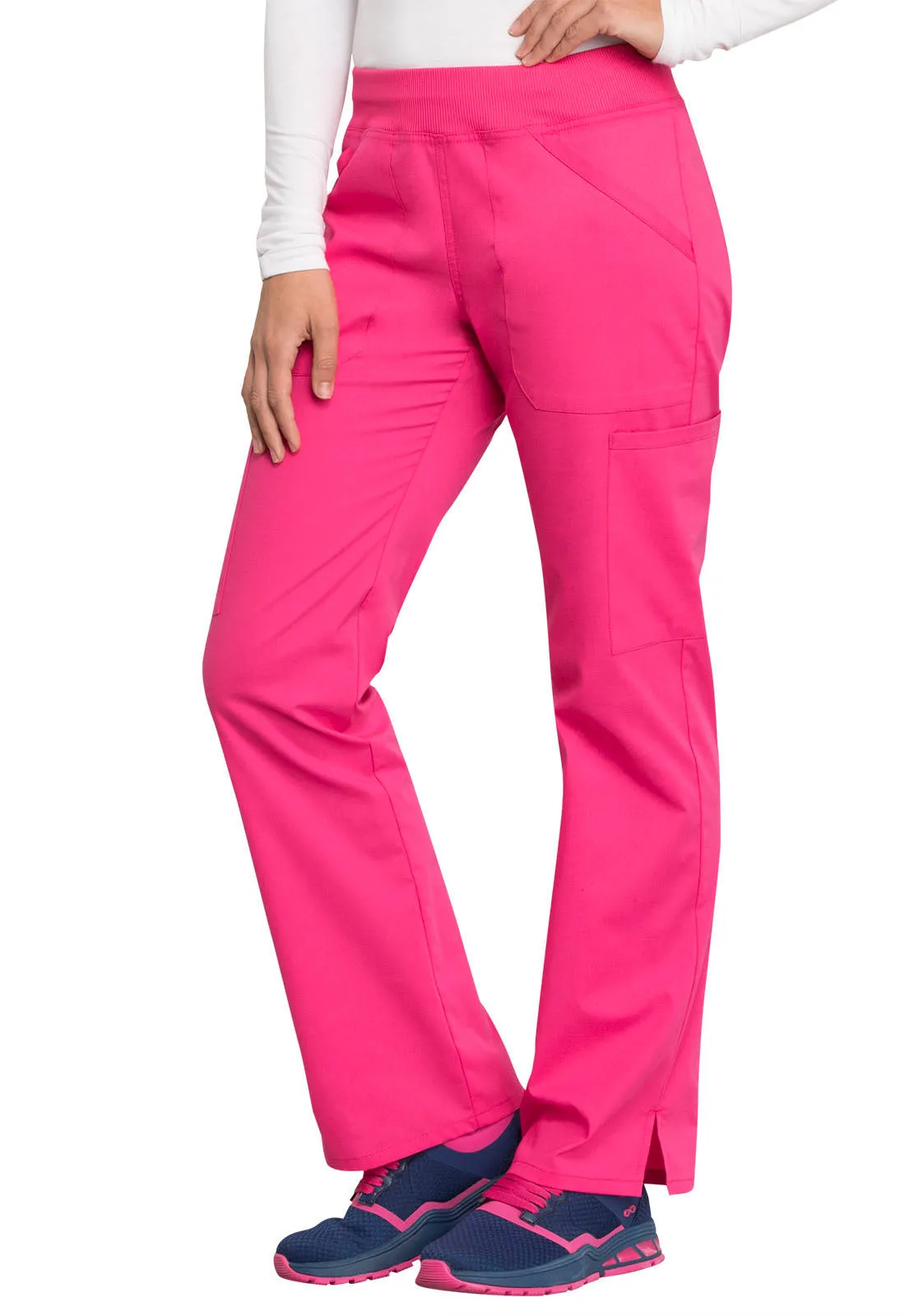 Professionals WW170 Mid Rise Straight Leg Pull-on Cargo Pants Electric Pink
