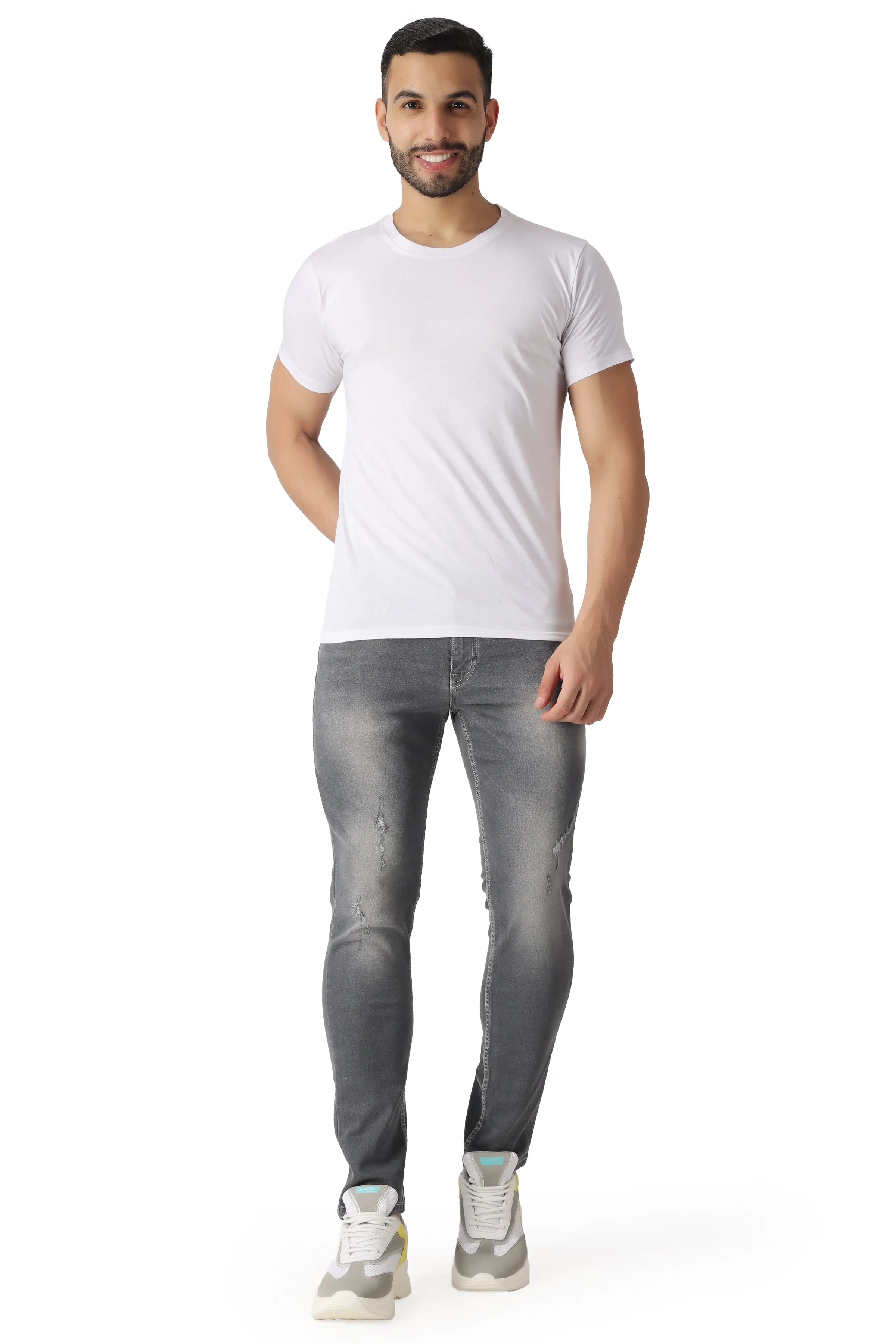 Pupil London Grey Tapered Fit Jeans