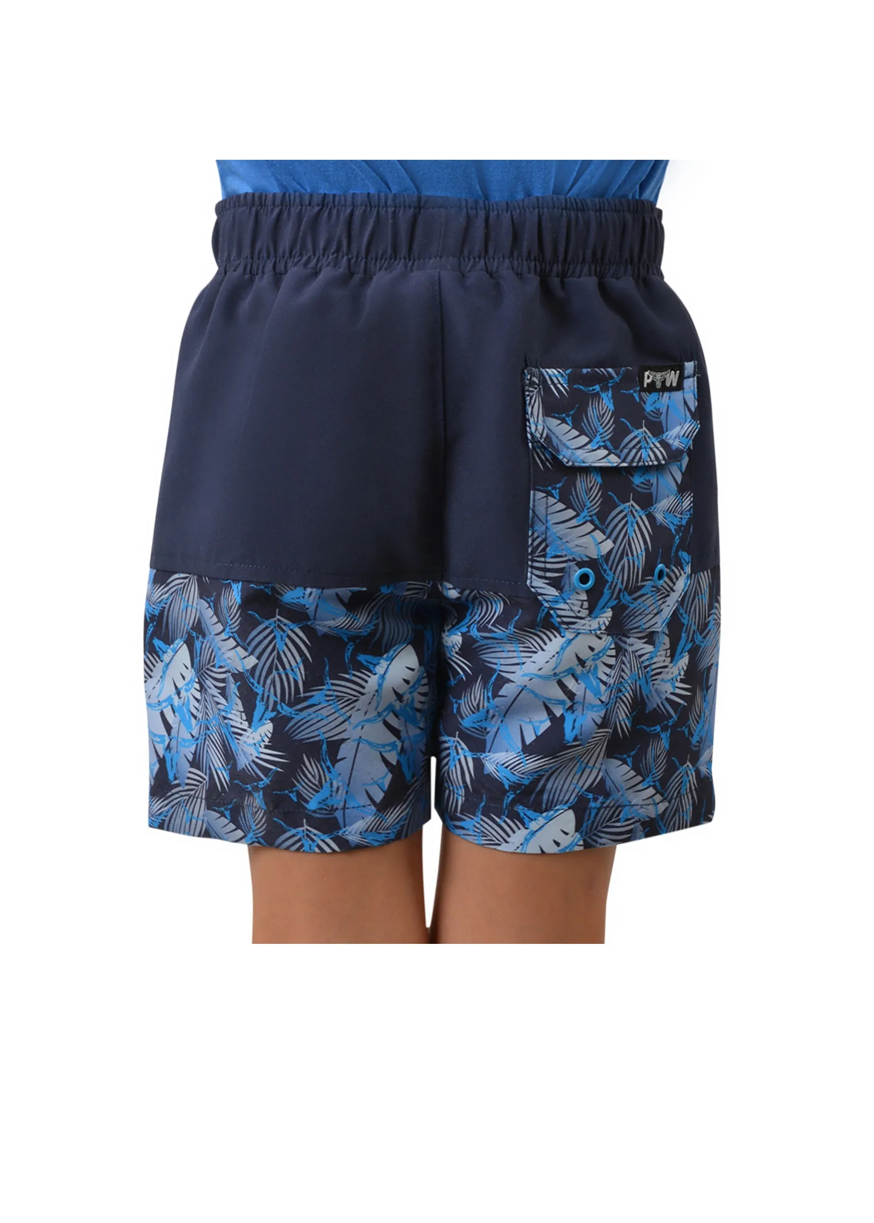 Pure Western Robertson Board Shorts Boys Navy