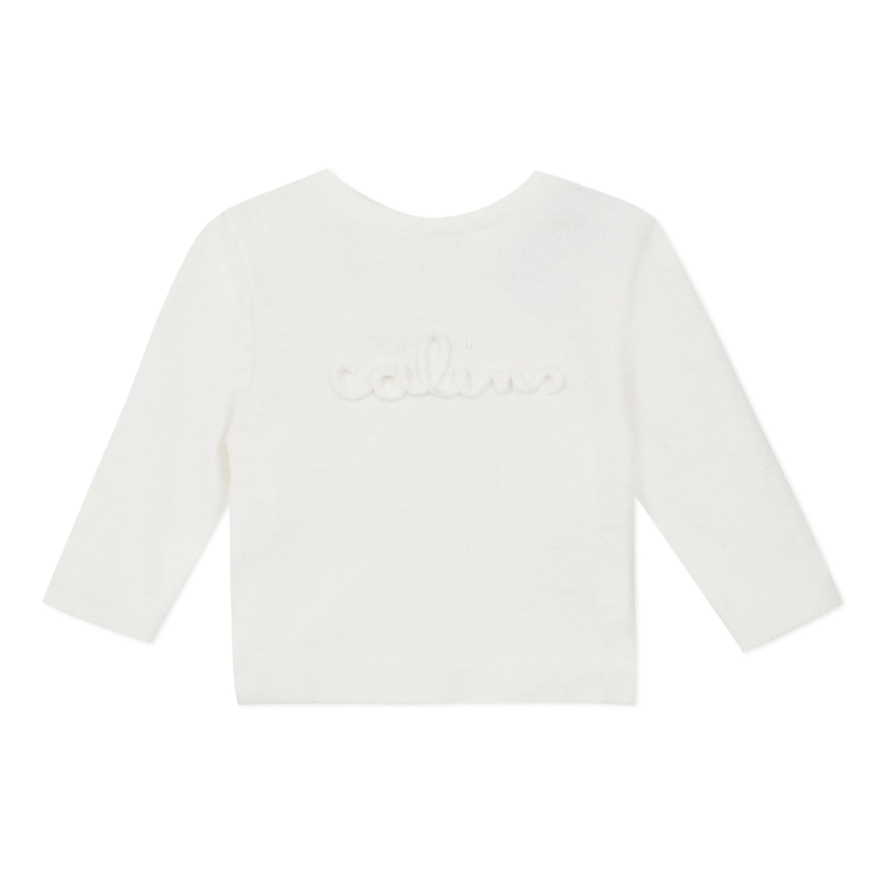 Pure White Calins Reversible Cardigan Jumper