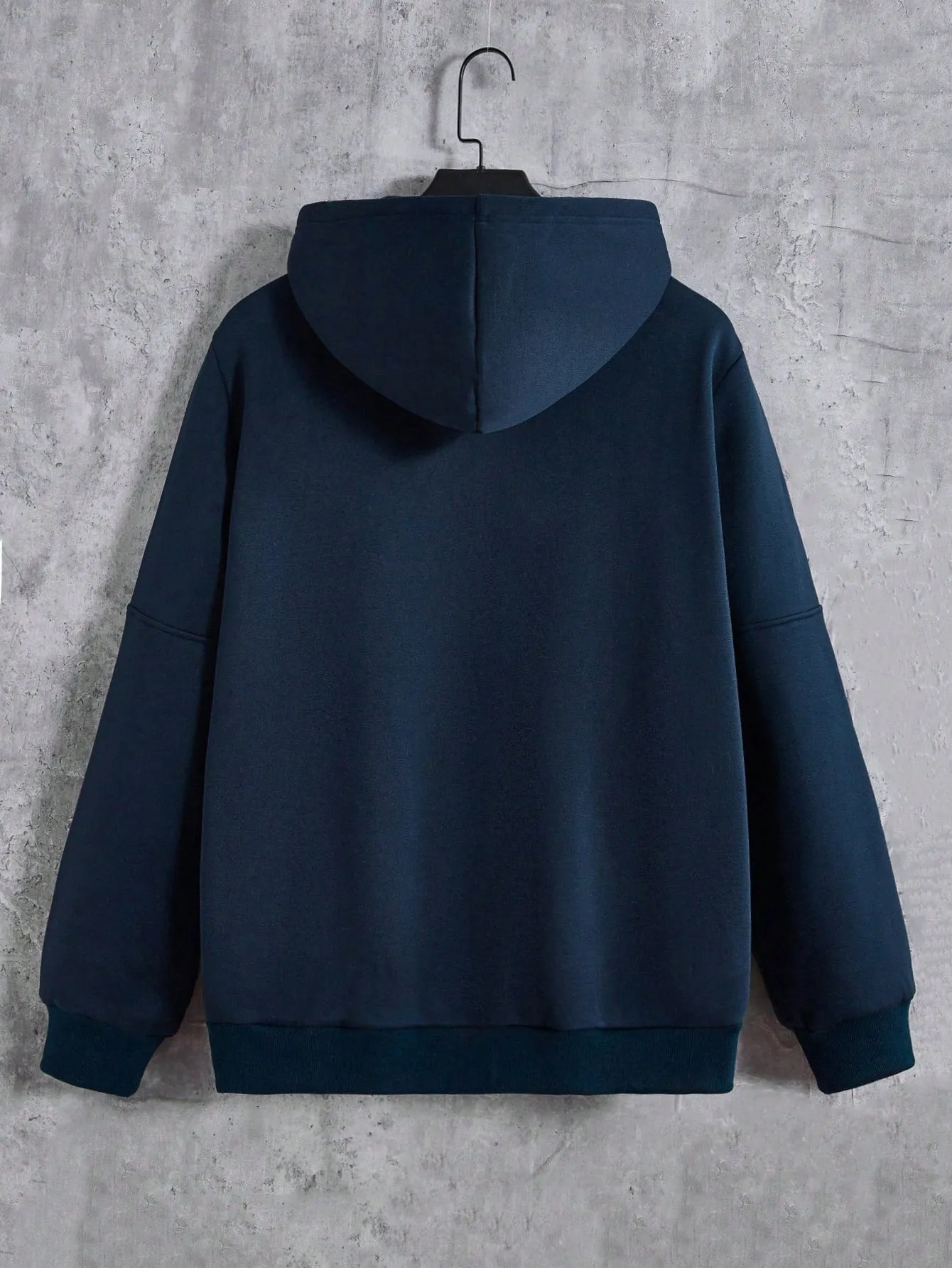 QA Homme Men Zip Up Drawstring Hooded Sweatshirt