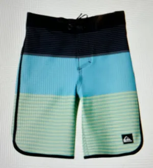 Quiksilver Surfsilk Grey/Teal/Lime Board Shorts 14”