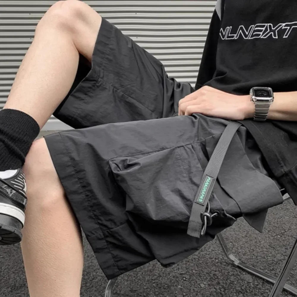 "Casual Cargo Belt Large Pocket" Shorts