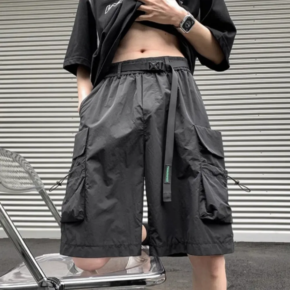 "Casual Cargo Belt Large Pocket" Shorts