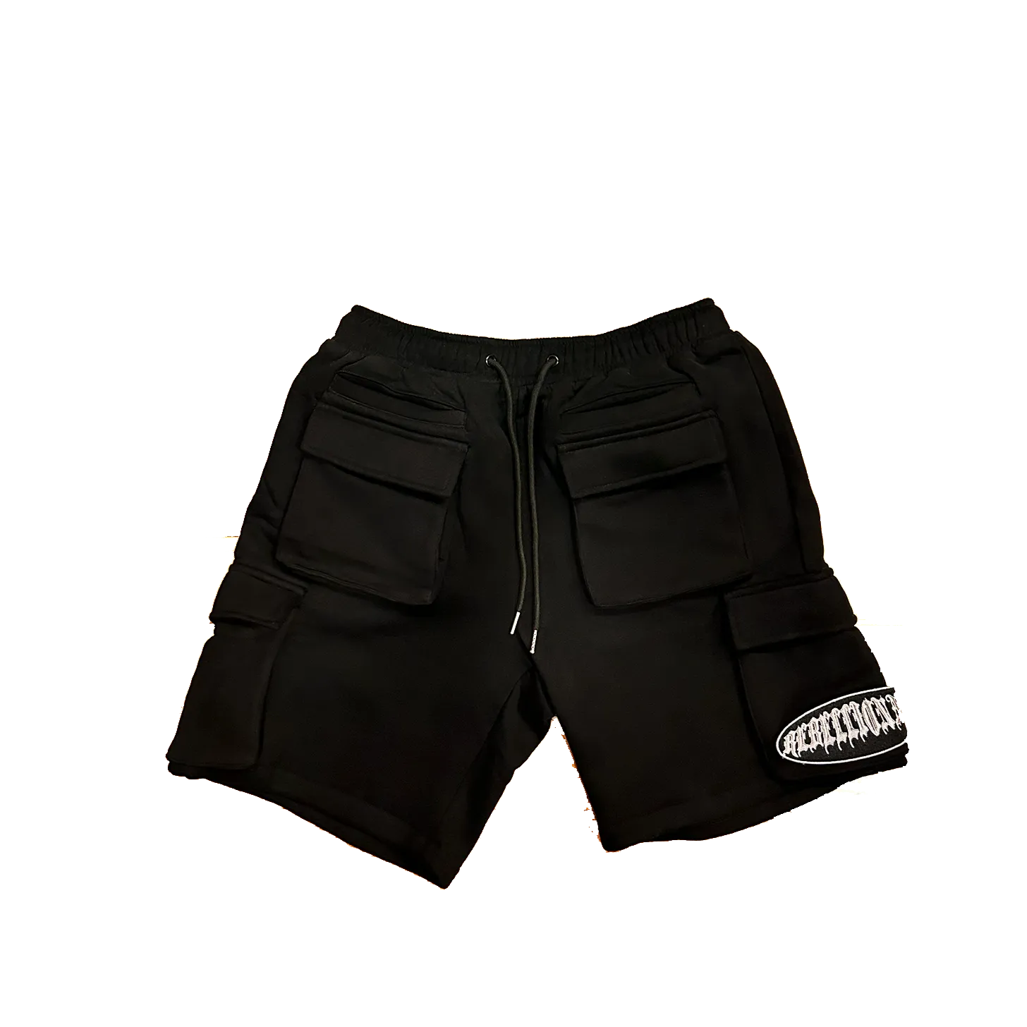 REBELLIONAIRE PATCH-WORK CARGO SHORTS