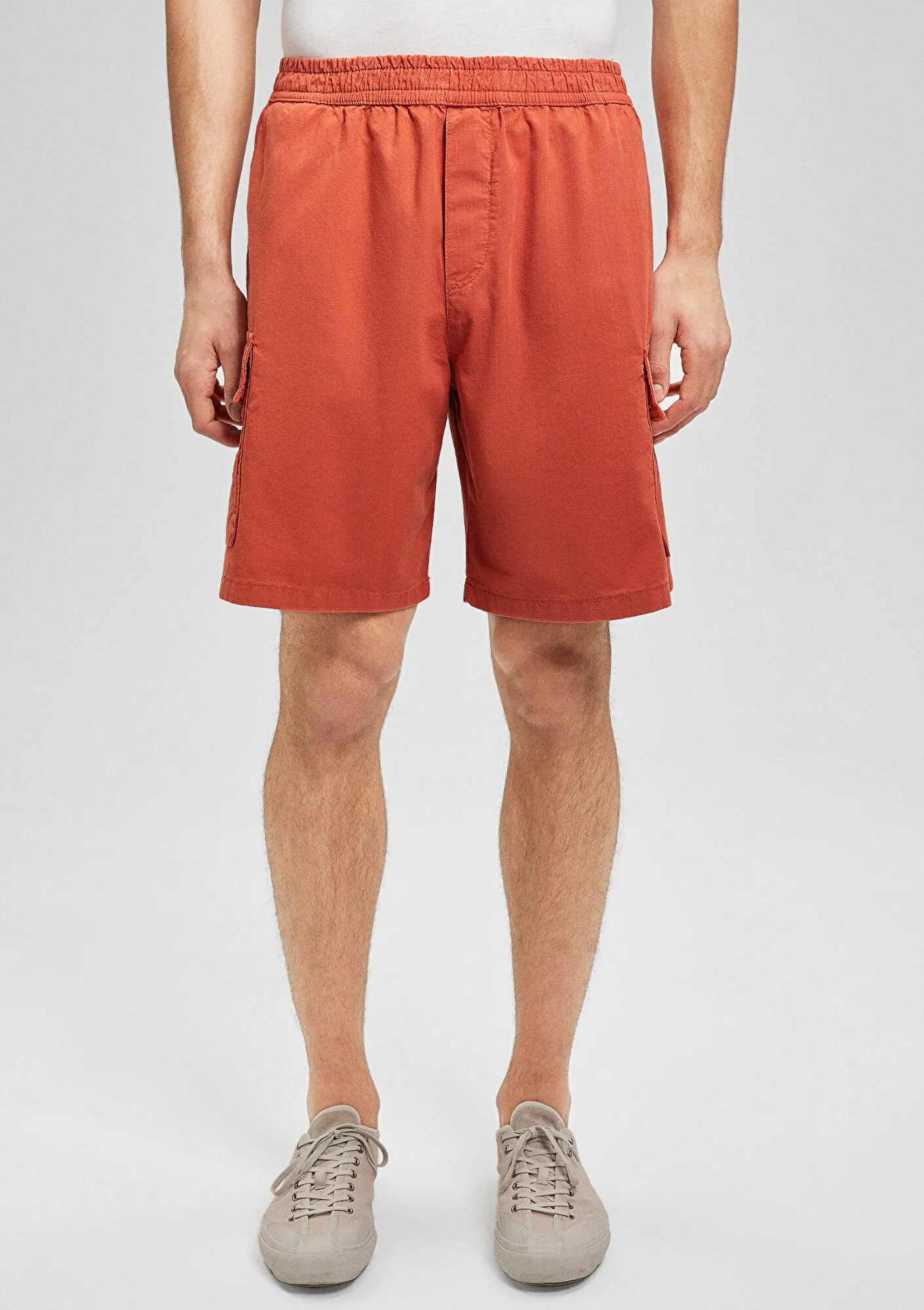 Red Cargo Shorts