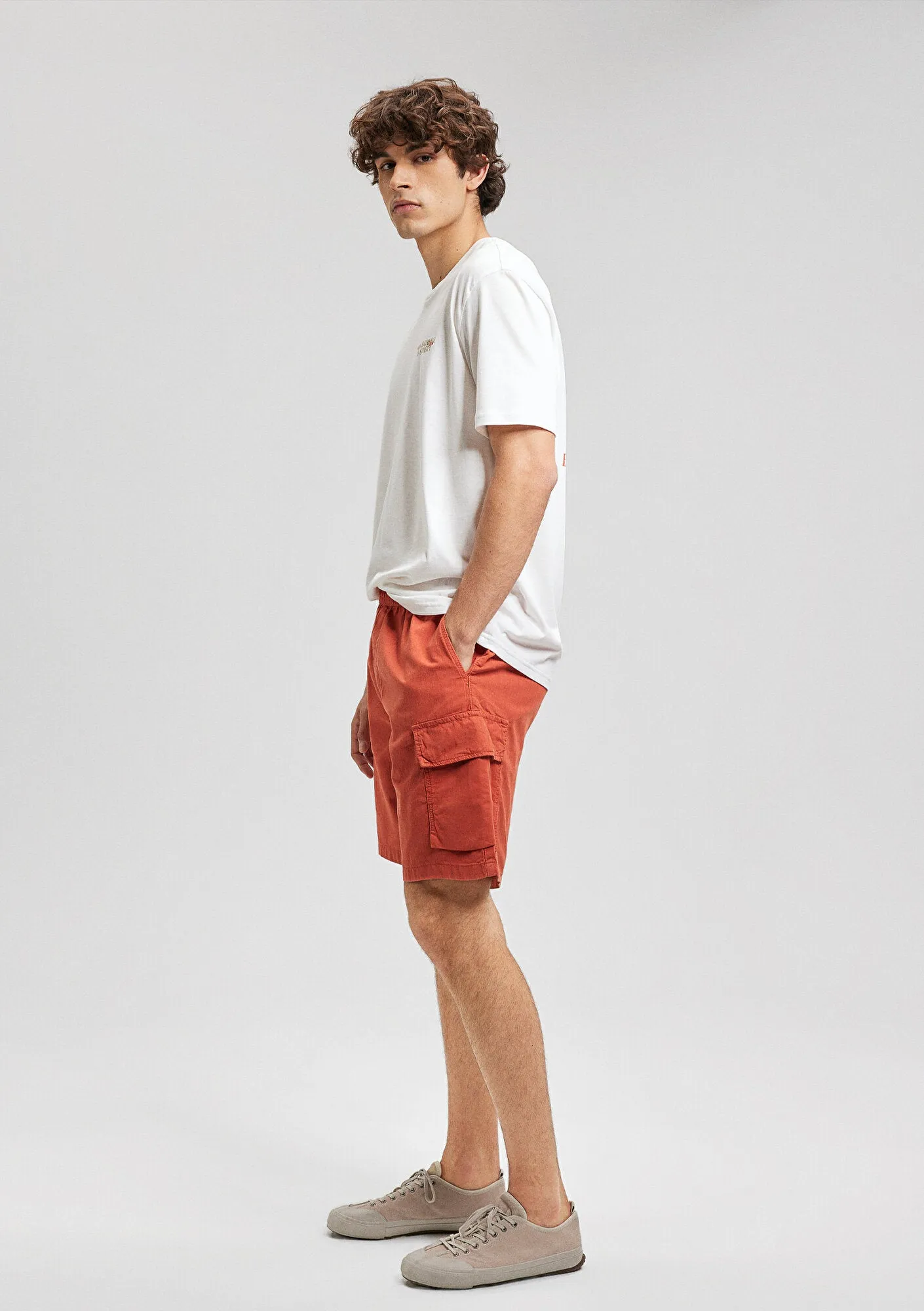 Red Cargo Shorts