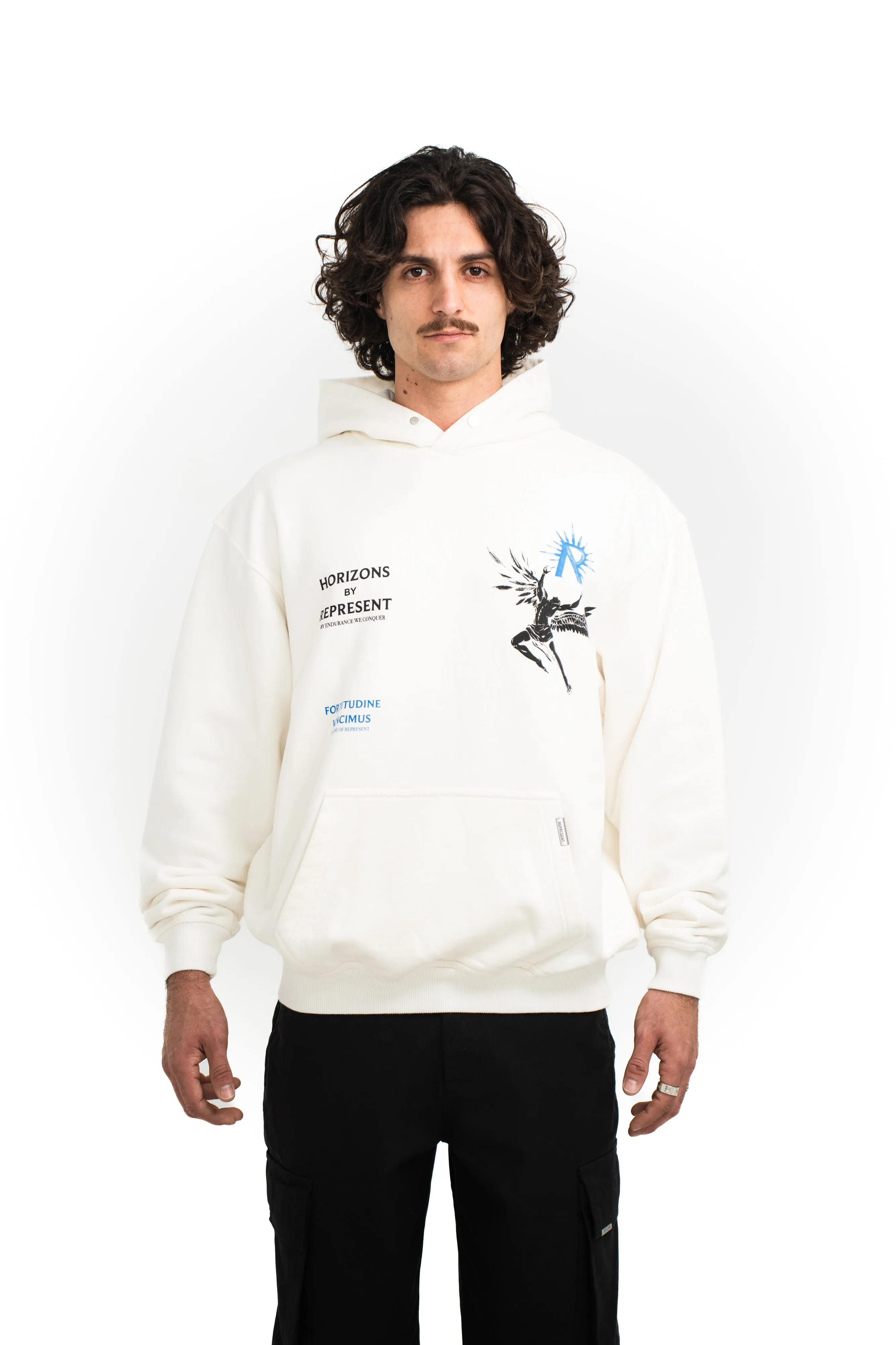 Represent Icarus Hoodie Flat White