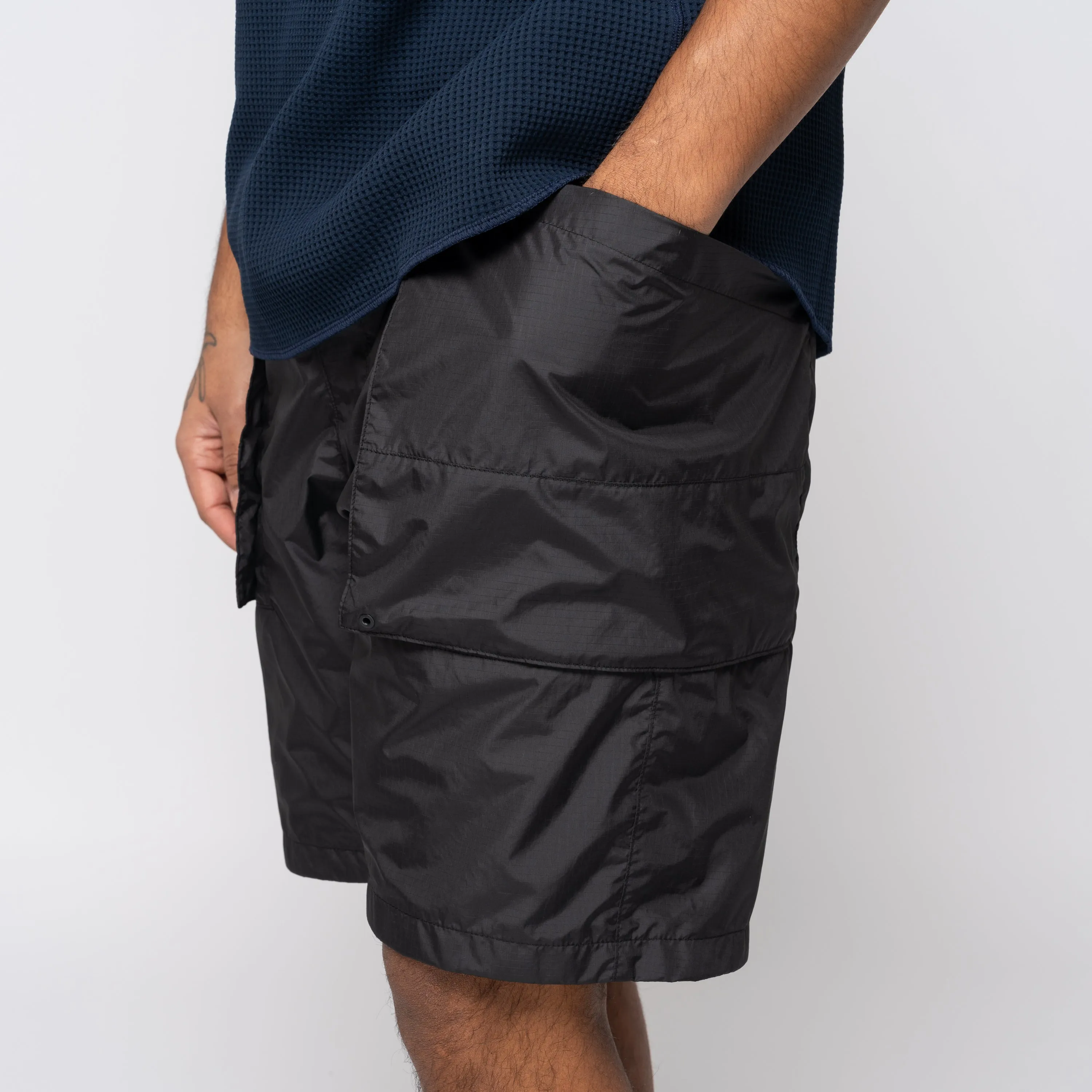 Rip-Stop Cargo Shorts Black GM74152