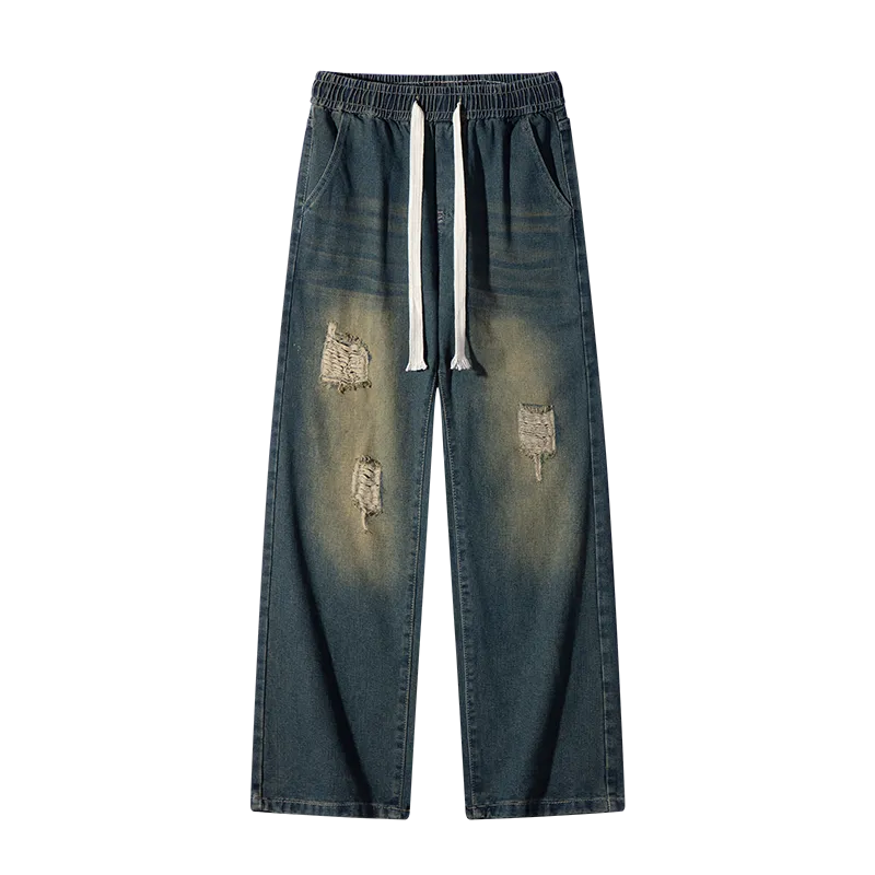 Ripped baggy jeans-D82 | Inspanda